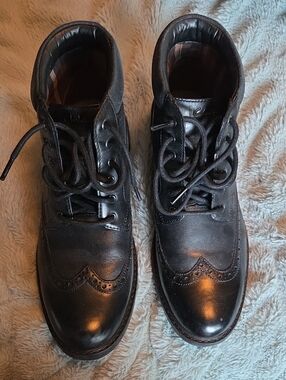 Mens Clarks Black Currinton Rise Leather Boots